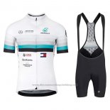 2020 Cycling Jersey Assos White Blue Black Short Sleeve and Bib Short