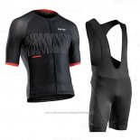 2020 Cycling Jersey Northwave Black Red Short Sleeve and Bib Short