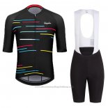 2020 Cycling Jersey Rapha Black Short Sleeve and Bib Short
