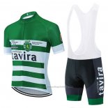 2020 Cycling Jersey Tavira White Green Short Sleeve and Bib Short