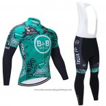 2021 Cycling Jersey Vital Concept-bb Hotels Green Long Sleeve And Bib Tight