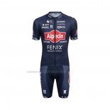 2022 Cycling Jersey Alpecin Fenix Deep Blue Short Sleeve and Bib Short