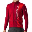 2023 Cycling Jersey Castelli Red Long Sleeve And Bib Short