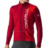 2023 Cycling Jersey Castelli Red Long Sleeve And Bib Short