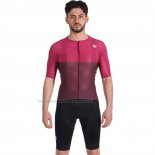 2023 Cycling Jersey Sportful Light Purple Short Sleeve and Bib Short