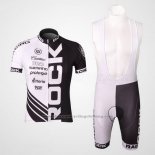 2010 Cycling Jersey Rock Racing Black and White Short Sleeve and Bib Short