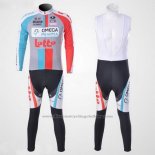 2011 Cycling Jersey Omega Pharma Lotto Beige Long Sleeve and Bib Tight