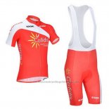 2013 Cycling Jersey Cofidis Red Short Sleeve and Bib Short