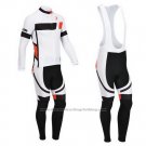 2013 Cycling Jersey Pinarello Black and White Long Sleeve and Bib Tight