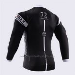 2014 Cycling Jersey Fox Cyclingbox Black and White Long Sleeve and Bib Tight