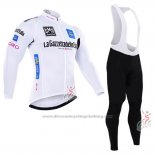 2016 Cycling Jersey Giro d'Italia White and Blue Long Sleeve and Bib Tight