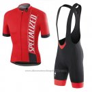 2016 Cycling Jersey Specialized Red White Black Short Sleeve And Bib Short