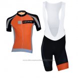 2017 Cycling Jersey Biemme Moody Orange Short Sleeve and Bib Short