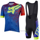 2017 Cycling Jersey Fox Ascent Comp Blue Short Sleeve and Bib Short