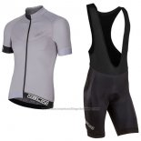 2017 Cycling Jersey Nalini Curva Slate Silver Short Sleeve and Bib Short
