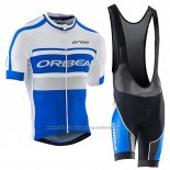 2017 Cycling Jersey Orbea White and Blue Short Sleeve and Bib Short