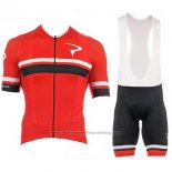 2017 Cycling Jersey Pinarello Red Short Sleeve and Bib Short