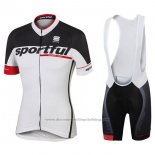 2017 Cycling Jersey Sportful Sc White Short Sleeve and Bib Short