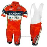 2017 Cycling Jersey Vini Fantini Orange Short Sleeve and Bib Short
