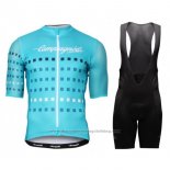 2018 Cycling Jersey Campagnolo Sky Blue Short Sleeve and Bib Short