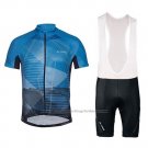 2018 Cycling Jersey Vaude Majura Blue Short Sleeve and Bib Short