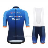 2019 Cycling Jersey DE Pink Blue Short Sleeve and Bib Short