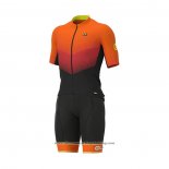 2021 Cycling Jersey ALE Orange Short Sleeve And Bib Short