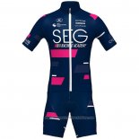 2021 Cycling Jersey SEG Racing Academy Dark Blue Fuchsia Short Sleeve And Bib Short
