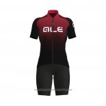 2021 Cycling Jersey Women ALE Red Black Short Sleeve And Bib Short