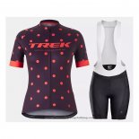 2021 Cycling Jersey Women Trek Purple Orange Short Sleeve And Bib Short