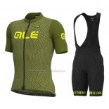 2022 Cycling Jersey ALE Green Yellow Short Sleeve and Bib Short