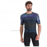 2023 Cycling Jersey Sportful Purple Black Short Sleeve and Bib Short