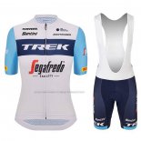 2023 Cycling Jersey Women Trek White Light Blue Short Sleeve And Bib Short