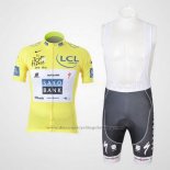 2010 Cycling Jersey Saxobank Lider Yellow Short Sleeve and Bib Short