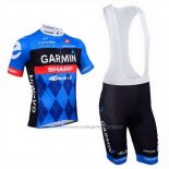 2013 Cycling Jersey Garmin Sharp Blue Short Sleeve and Bib Short