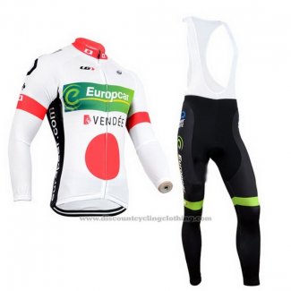 2014 Cycling Jersey Europcar Champion Japan Long Sleeve and Bib Tight
