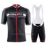 2016 Cycling Jersey Craft Red and Black Short Sleeve and Bib Short