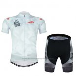 2017 Cycling Jersey Abu Dhabi Tour White and Red Short Sleeve and Bib Short