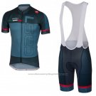 2017 Cycling Jersey Castelli Green Militare Short Sleeve and Bib Short