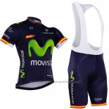 2017 Cycling Jersey Movistar Champion Spain Short Sleeve and Bib Short