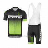 2017 Cycling Jersey Scott Green Short Sleeve and Bib Short