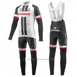 2017 Cycling Jersey Sunweb White Long Sleeve and Bib Tight