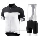 2018 Cycling Jersey Bianchi Black and White Short Sleeve and Bib Short
