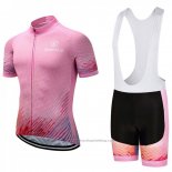 2018 Cycling Jersey Sobycle Pink Short Sleeve and Bib Short