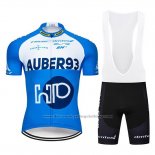 2019 Cycling Jersey Aqber93 Blue White Short Sleeve and Bib Short