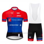 2019 Cycling Jersey Topforex Lapierre Red Blue Short Sleeve and Bib Short