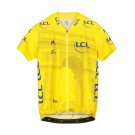 2019 Cycling Jersey Tour de France Yellow Short Sleeve And Bib Short(3)