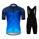 2020 Cycling Jersey Le Col Light Bluee Deep Blue Short Sleeve And Bib Short