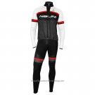 2020 Cycling Jersey Nalini Black White Red Long Sleeve And Bib Tight(1)