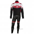 2020 Cycling Jersey Nalini Black White Red Long Sleeve And Bib Tight(2)